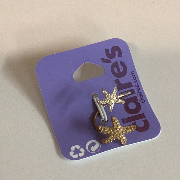 Icing White & Gold With Chain Style Strap Wallet, Heart Bracelet & Star Ring. - Picture 5 of 5